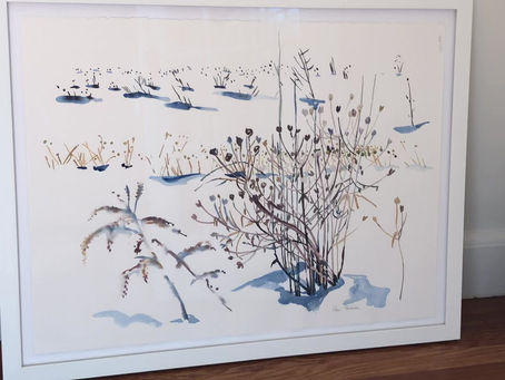 Winter watercolors of New England