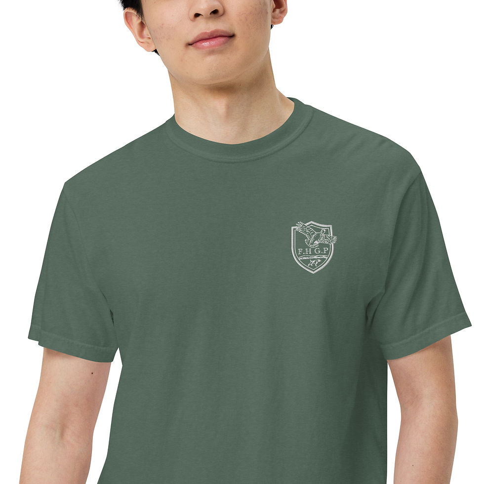 Thumbnail: Embroidered Logo Unisex garment-dyed heavyweight t-shirt