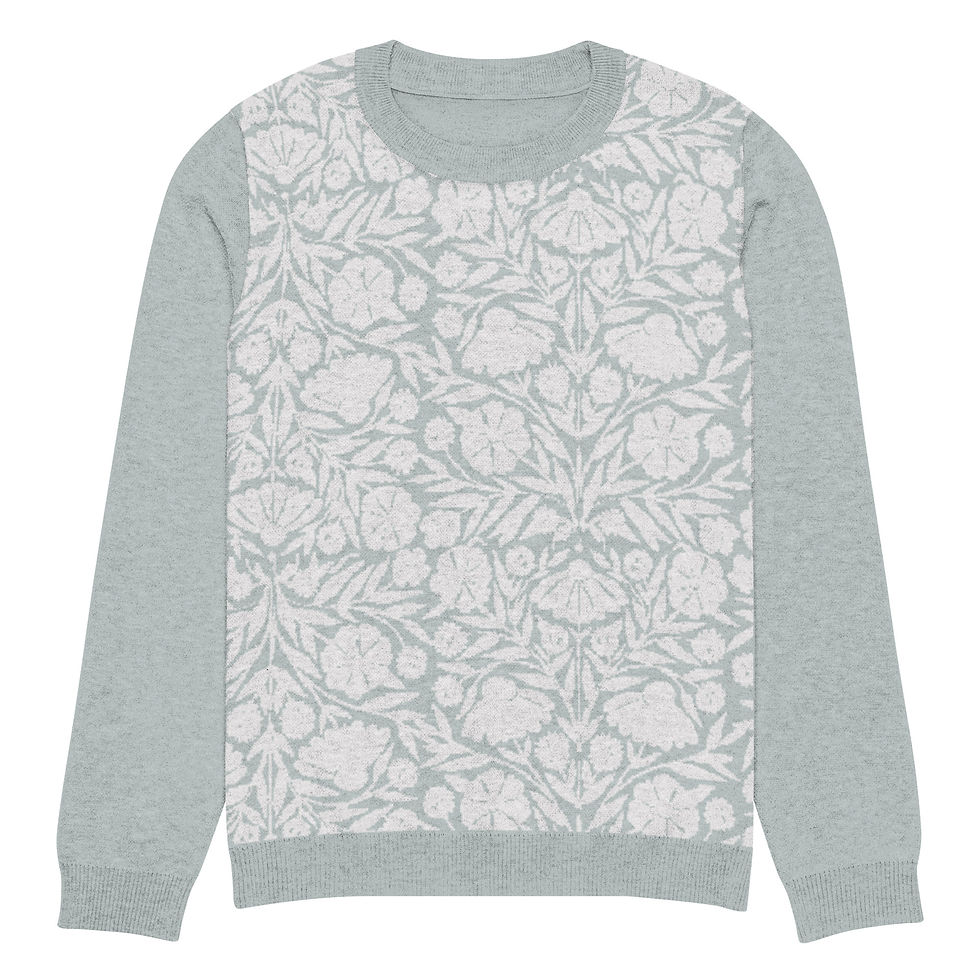 Thumbnail: Floral Vines Knitted crew neck sweater