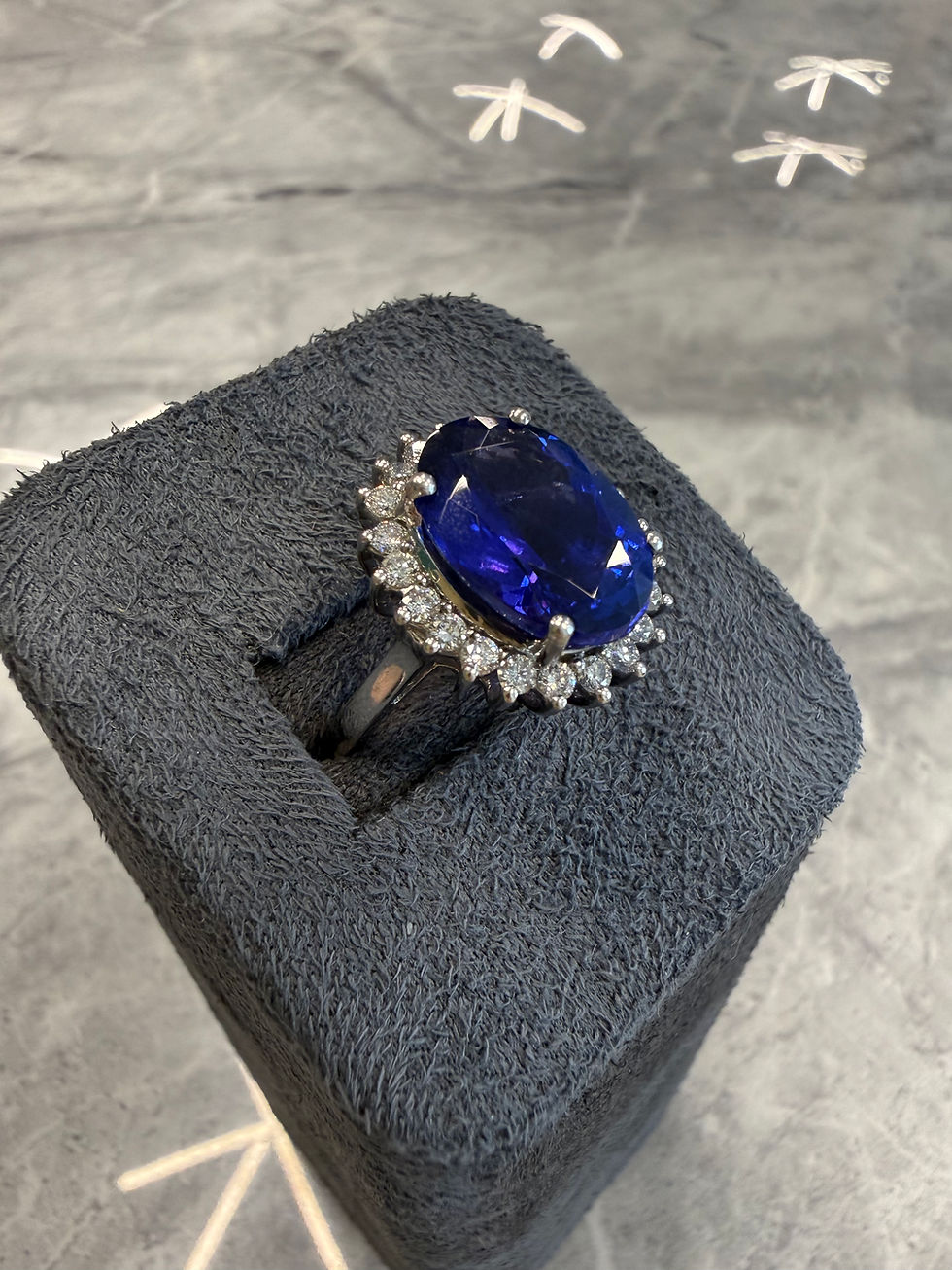 Thumbnail: Platinum 7.25ct Tanzanite & 0.66ct Diamond Ring 
