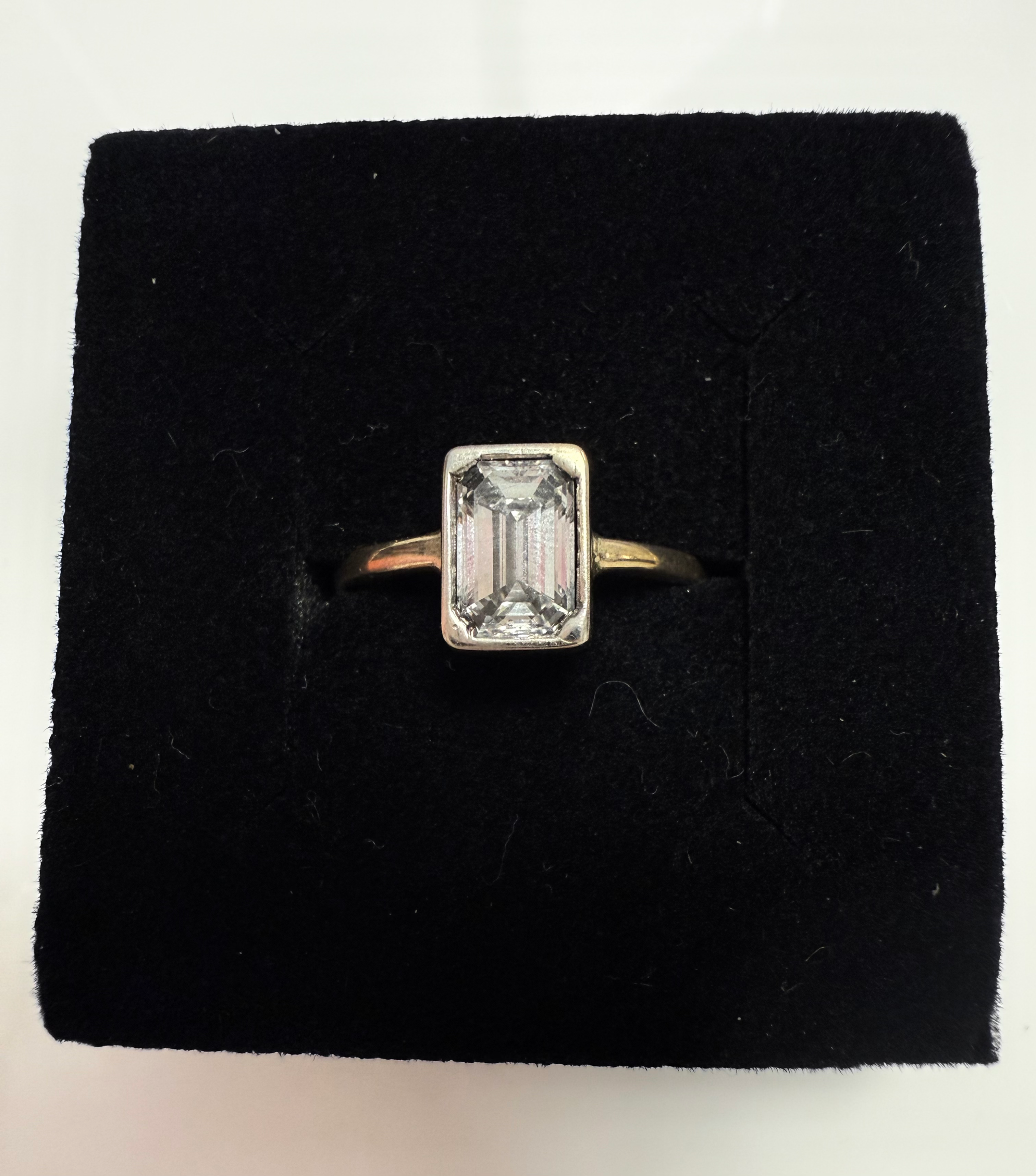 9ct Yellow Gold & Platinum Diamond Ring