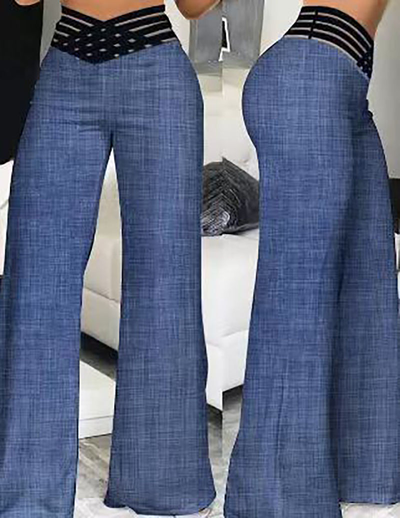 Thumbnail: Women Flared Pants Elegant Office Lady Casual High Waist Trousers Spring Summer 