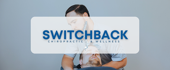 Dr. Josh working on a patient's neck with Switchback logo 