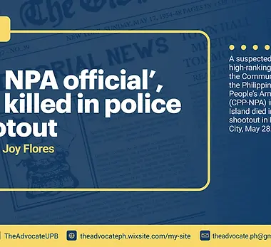 News about a police shootout where a suspected top NPA official is killed