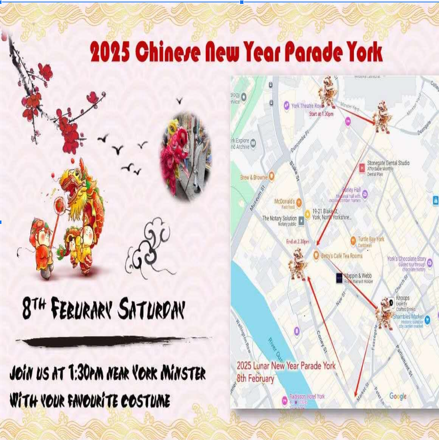 2025 Chinese New Year Parade York 約克新春游行舞狮表演