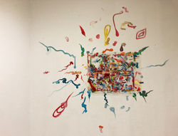 (Sans titre), acrylique, feuilles transparentes, 2022