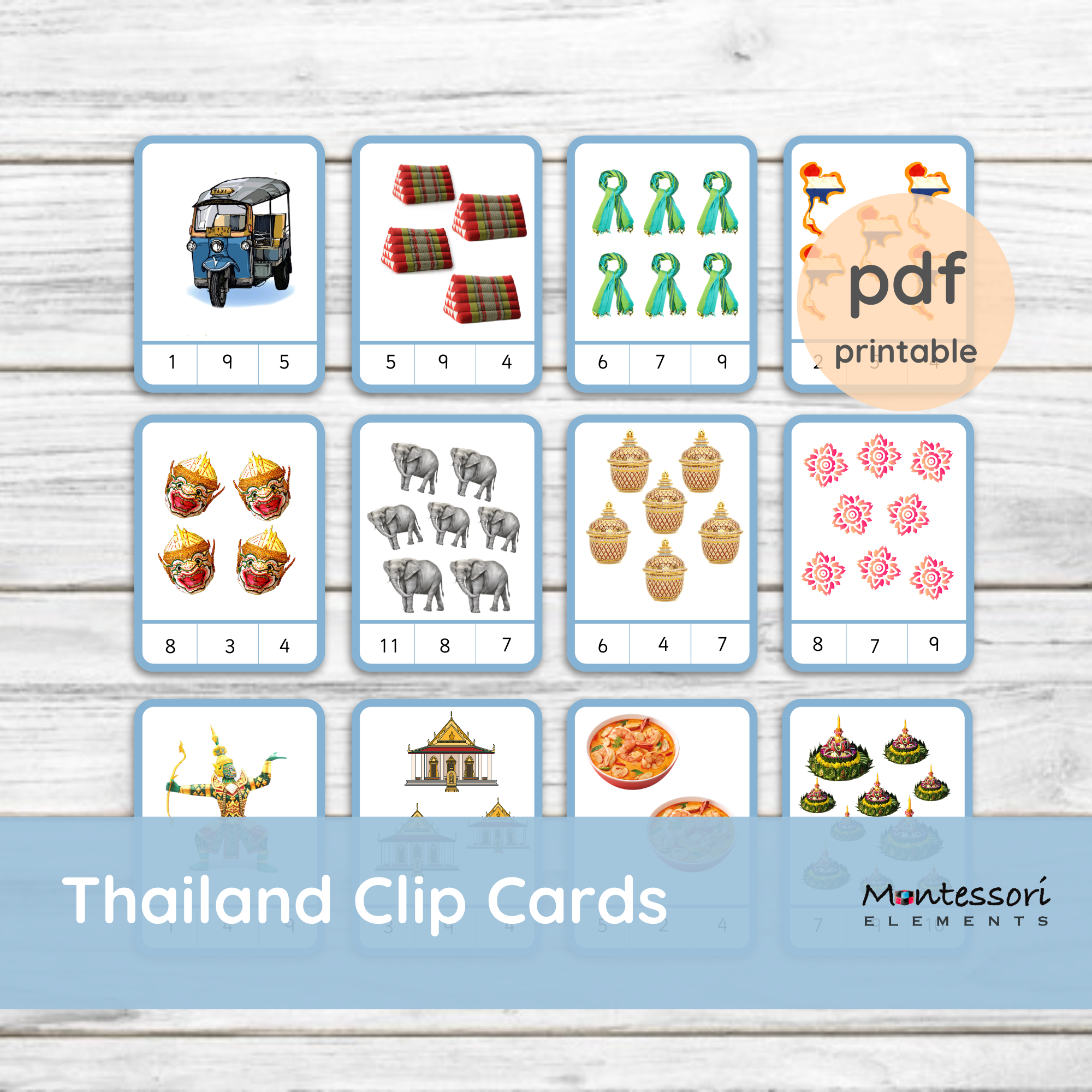 Thailand Clip Cards