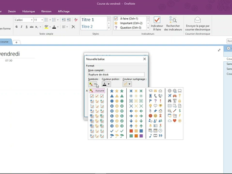 Comment créer une balise personnalisée OneNote ?