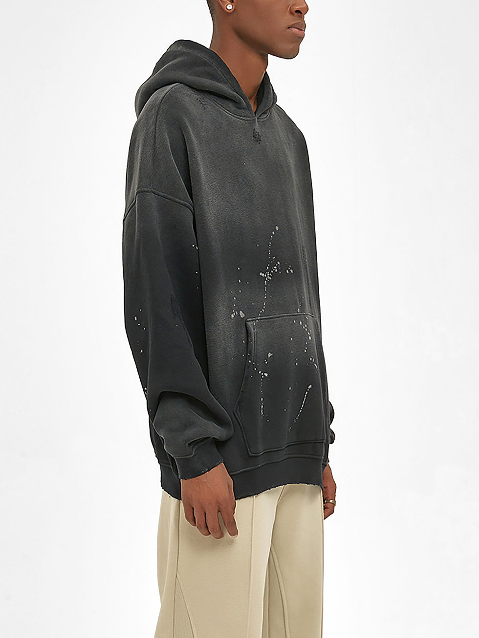 Thumbnail: Beyond The Smile - Vintage Washed Frayed Fleece Hoodie