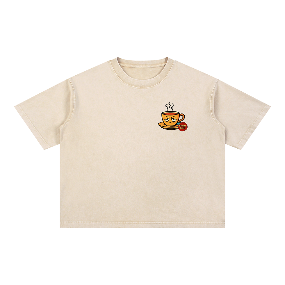 Thumbnail: Beyond Tired Honestly - Mineral Wash Boxy Cotton T-Shirt