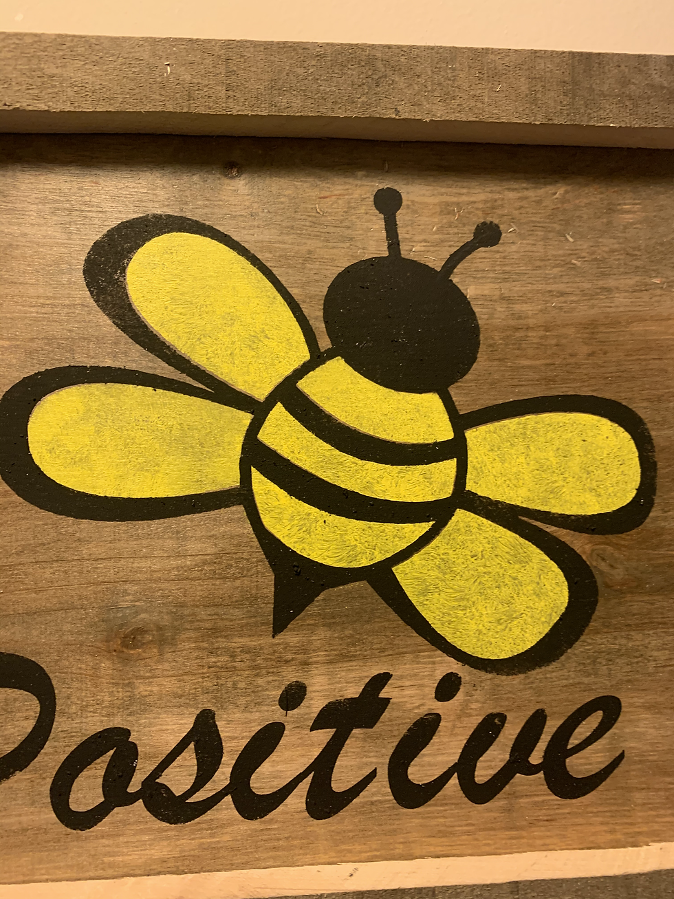 Thumbnail: Bee Positive framed sign