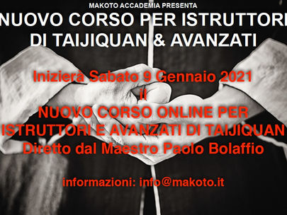 CORSO PER ISTRUTTORI ONLINE DI TAIJIQUAN
