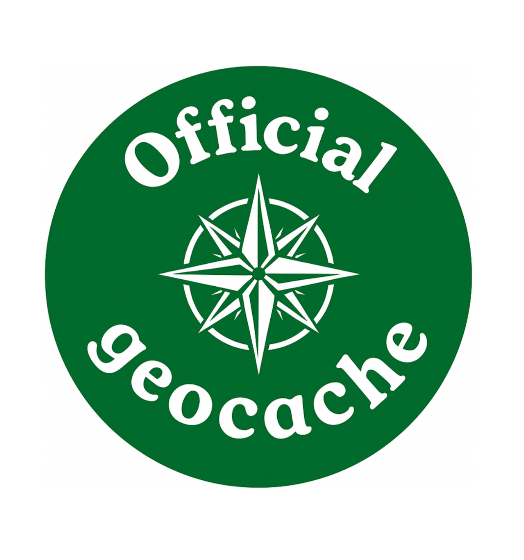 "Official geocache"-klistermärke