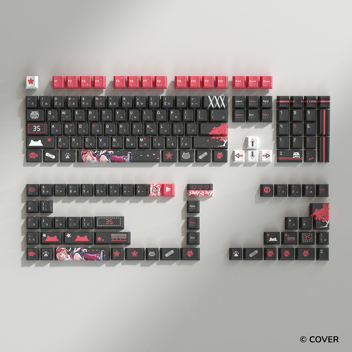 HYTE Sakura Miko Keycap Black + Mouse Pad