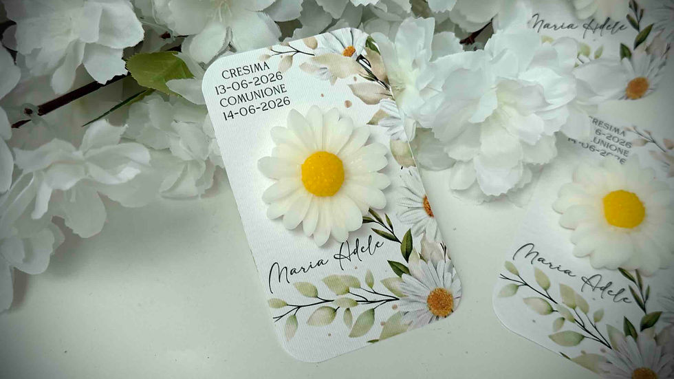 Candela Segnaposto Margherita su Cartolina