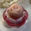 Miniatura: Candela profumata artigianale Vaso Flower in vetro Bocciolo di Rosa in cera di soia Bio vasetto Fiore in Vetro Rosato