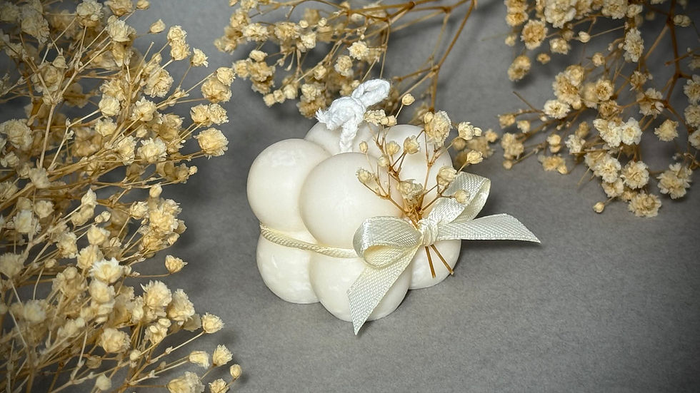Miniatura: Candela profumata naturale Cubo Ball colata a mano in cera di soia Bio ed essenze naturali certificate