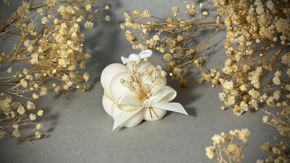 Miniatura: Candela profumata naturale Cubo Ball colata a mano in cera di soia Bio ed essenze naturali certificate