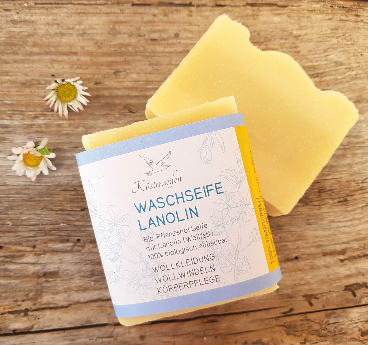 WOLLWASCHSEIFE - LANOLINSEIFE (Wollfettseife / Windelseife)