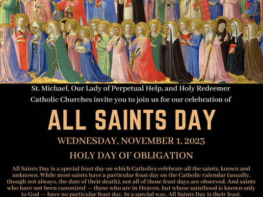 Join us for our All Saints Day Mass