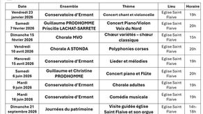 2026 - programme des concerts 