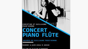 CONCERT PIANO et FLUTE TRAVERSIERE - Samedi 6 juin 2026