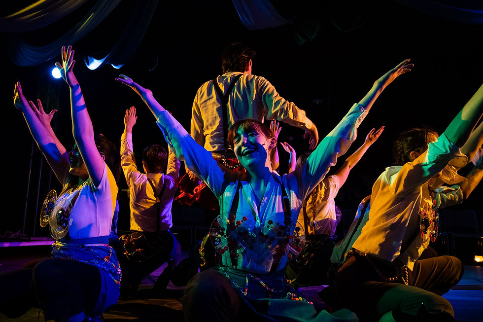 The Mermaid Song from Peter & the Starcatcher at Northwester University, produced by the Jewish Theatre Ensemble. Lighting design by Alex Branka