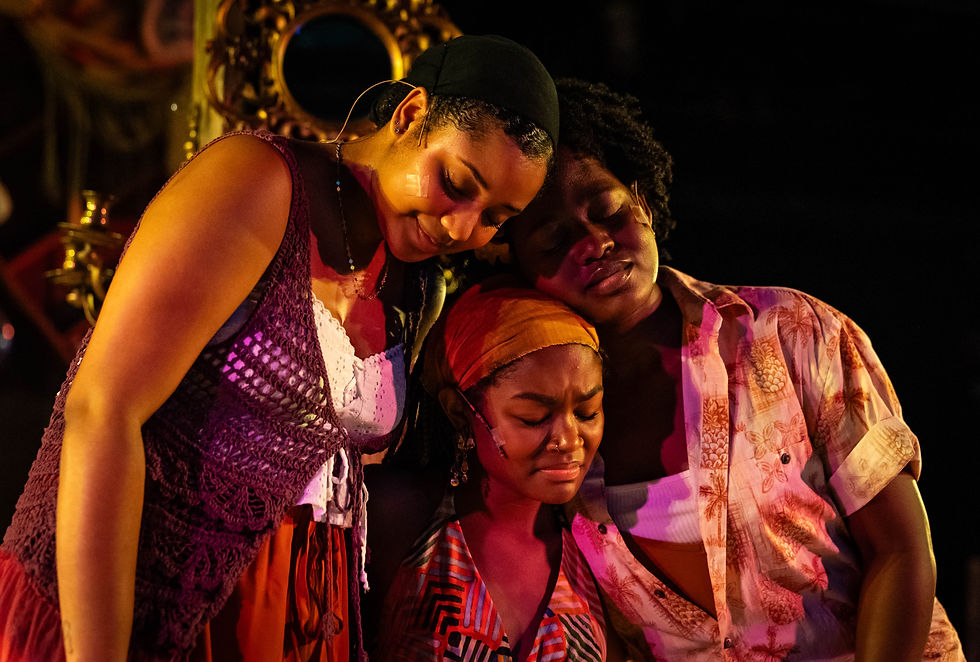 Ti Moune, Mama Euralie & Tonton Julian from Once on This Island at Northwestern University, produced by the Arts Alliance. Lighting design by Alex Branka.
