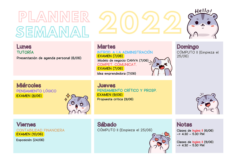 planificador a4 semanal juvenil kawaii rosa pastel.png