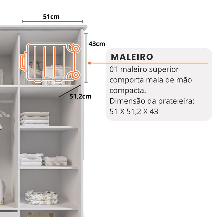 Guarda Roupas Nordic 3 portas