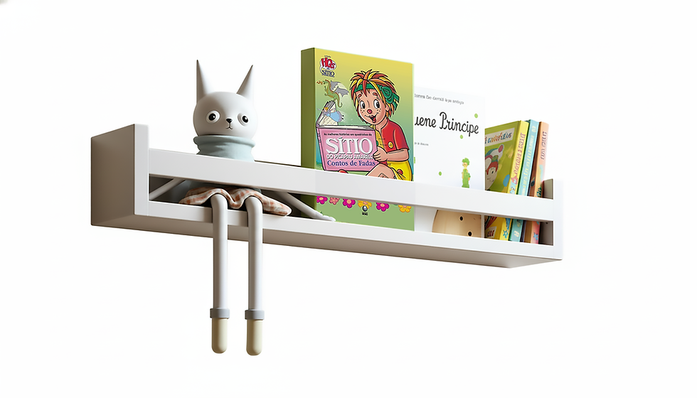 Prateleira organize para parede, montessori de livros.