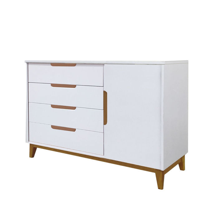 Cômoda Nordic Cody com porta branca