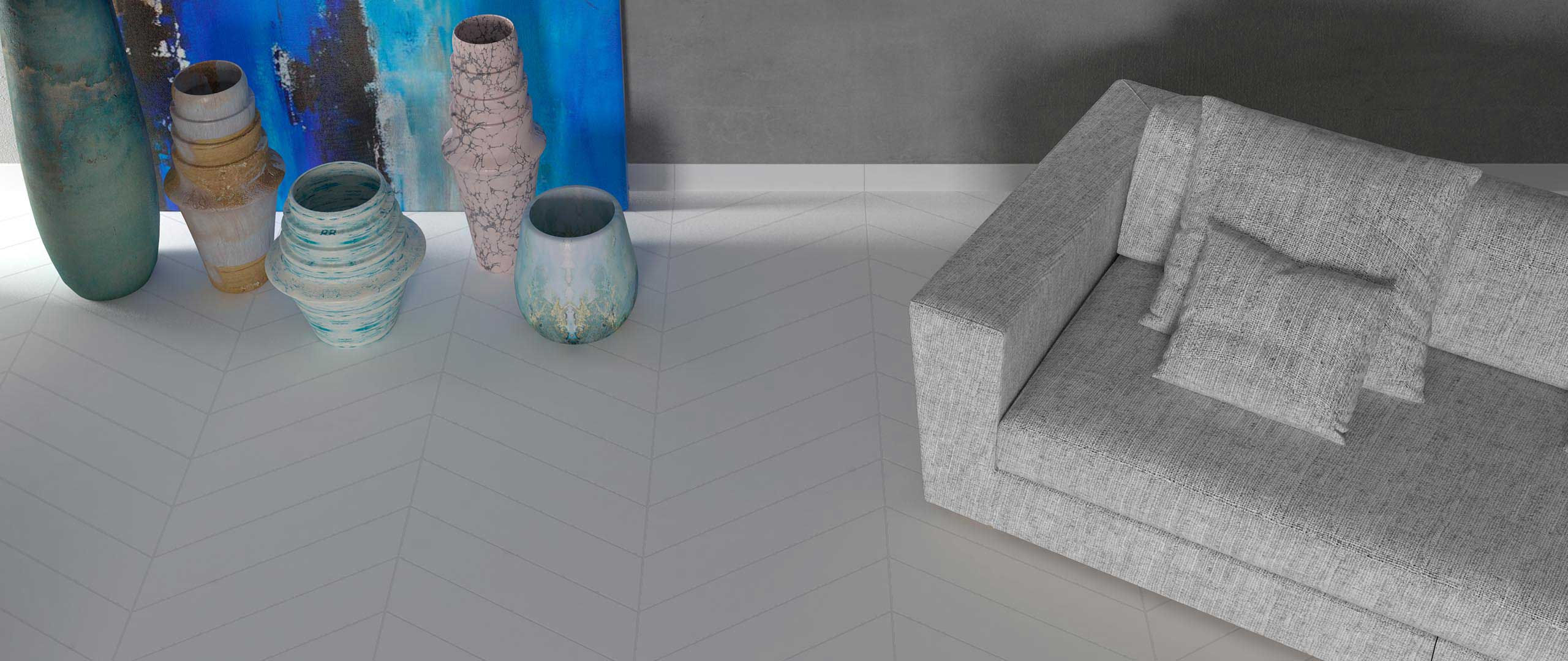 CHEVRON Ash Grey Matte