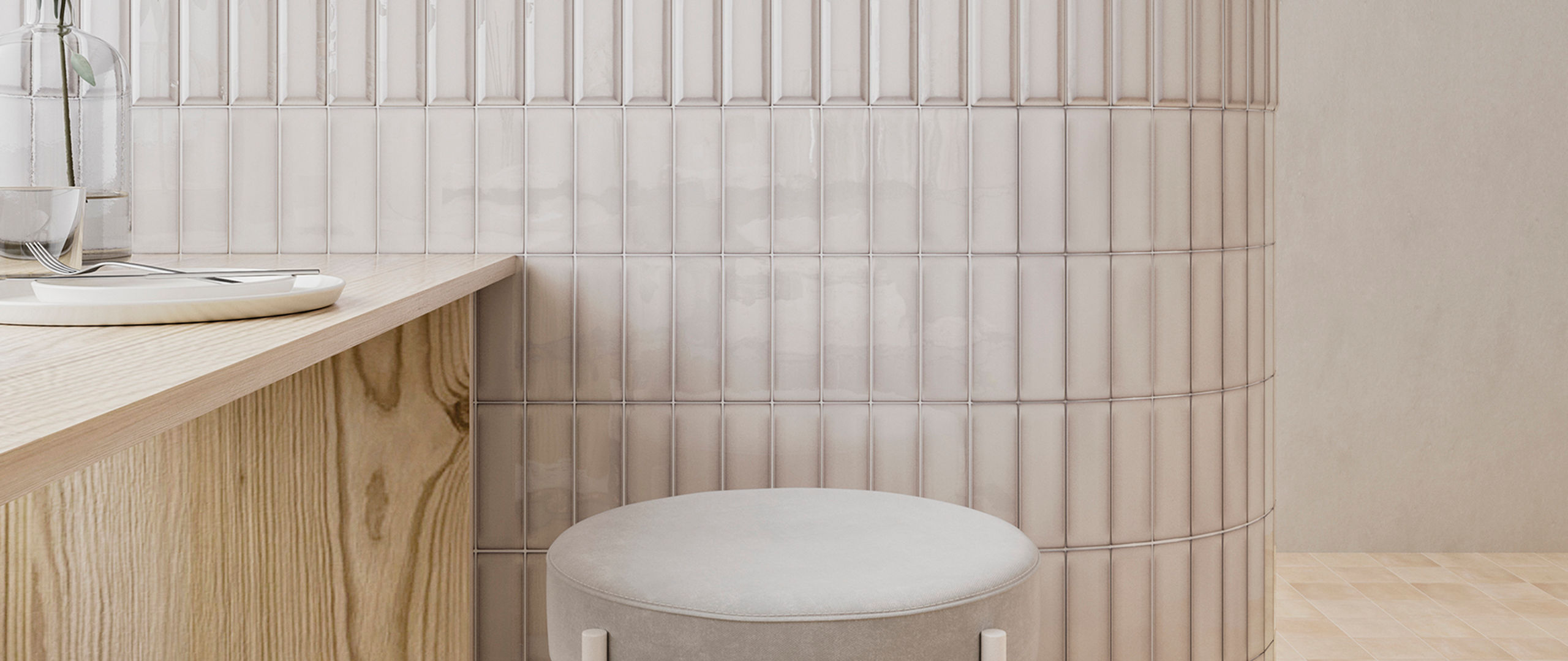 Nude Beige Rectangular Ceramic Indoor Kitchen Wall Tile Irving Tile Bar