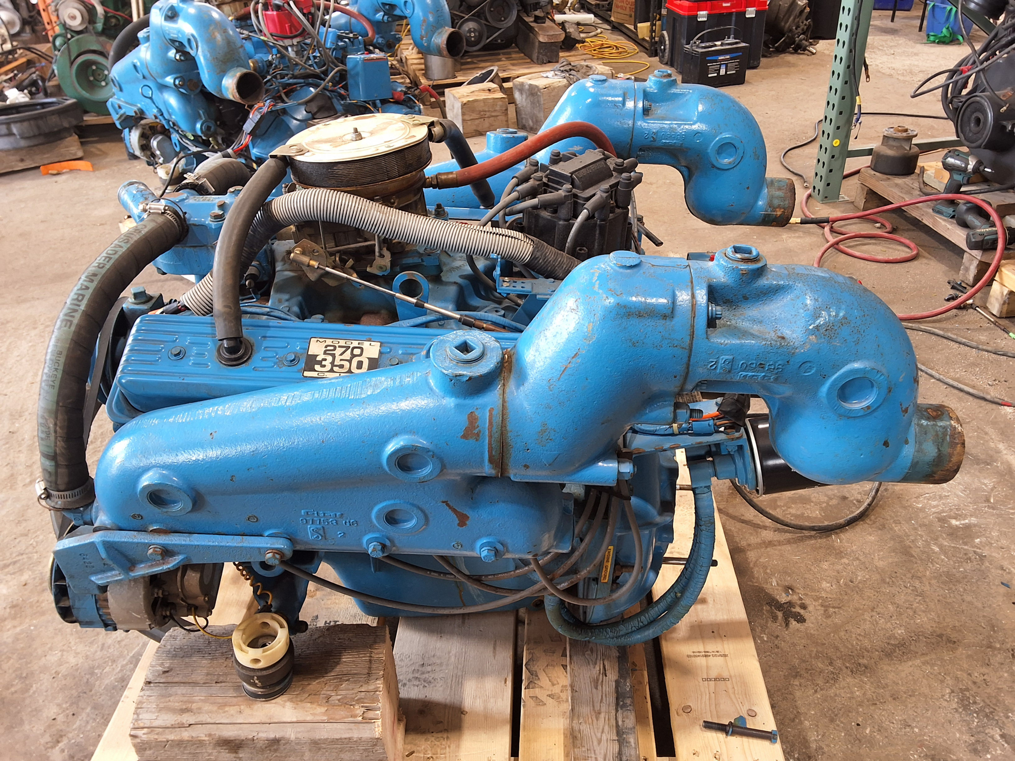 Crusader Model RH 270 (Chevy 350 CID) V8 Gas Marine Engine - Freshwater use only