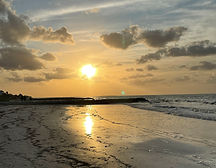 Sonnenuntergang auf der Isla Holbox in Mexiko ,fotogrfiert von Mareen ,während ihrer Reise in Mexiko