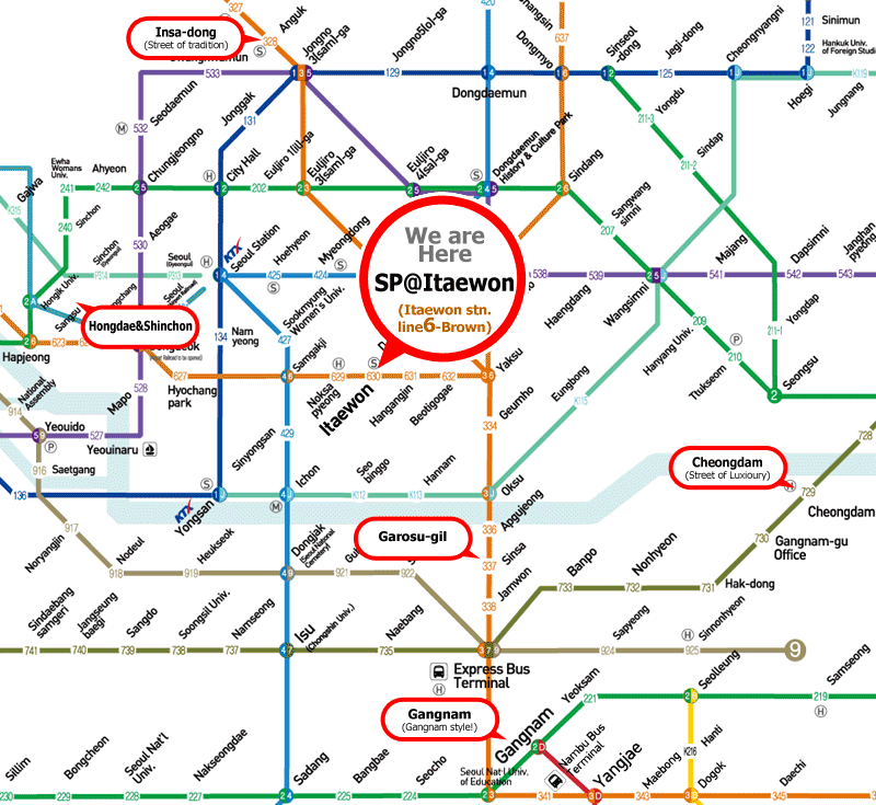 Subway Map_Central zone