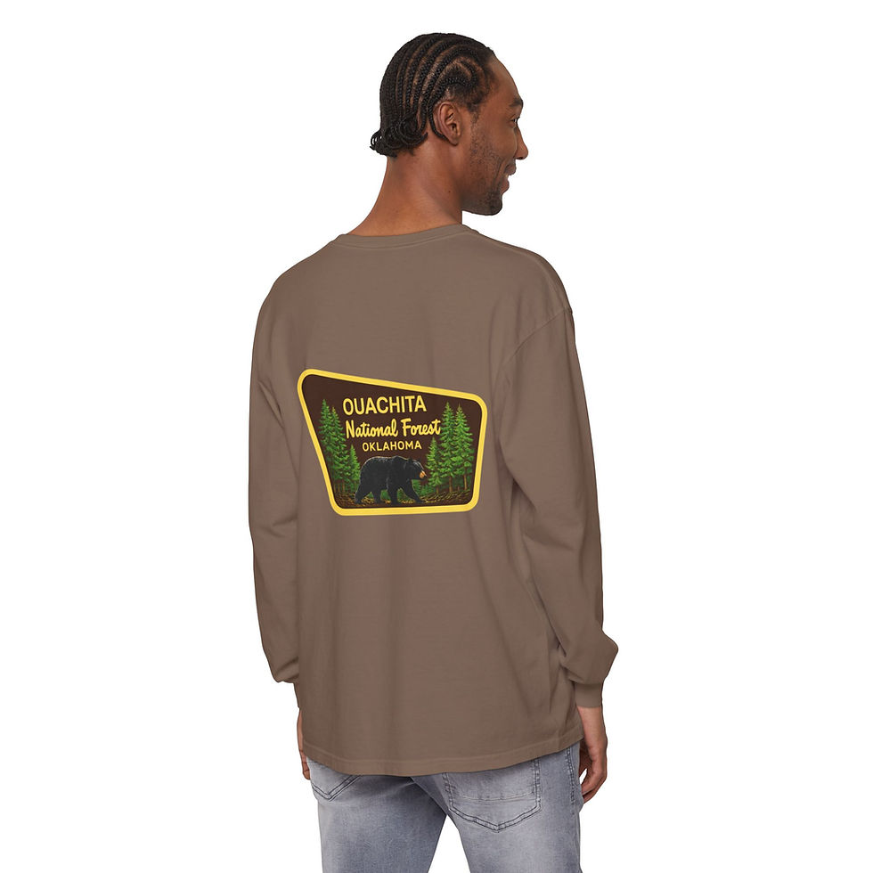 Thumbnail: Oklahoma Bear Hunter National Forest Long Sleeve T-Shirt