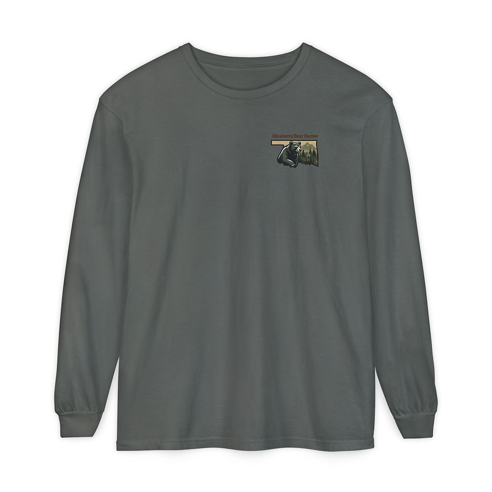 Thumbnail: Oklahoma Bear Hunter National Forest Long Sleeve T-Shirt