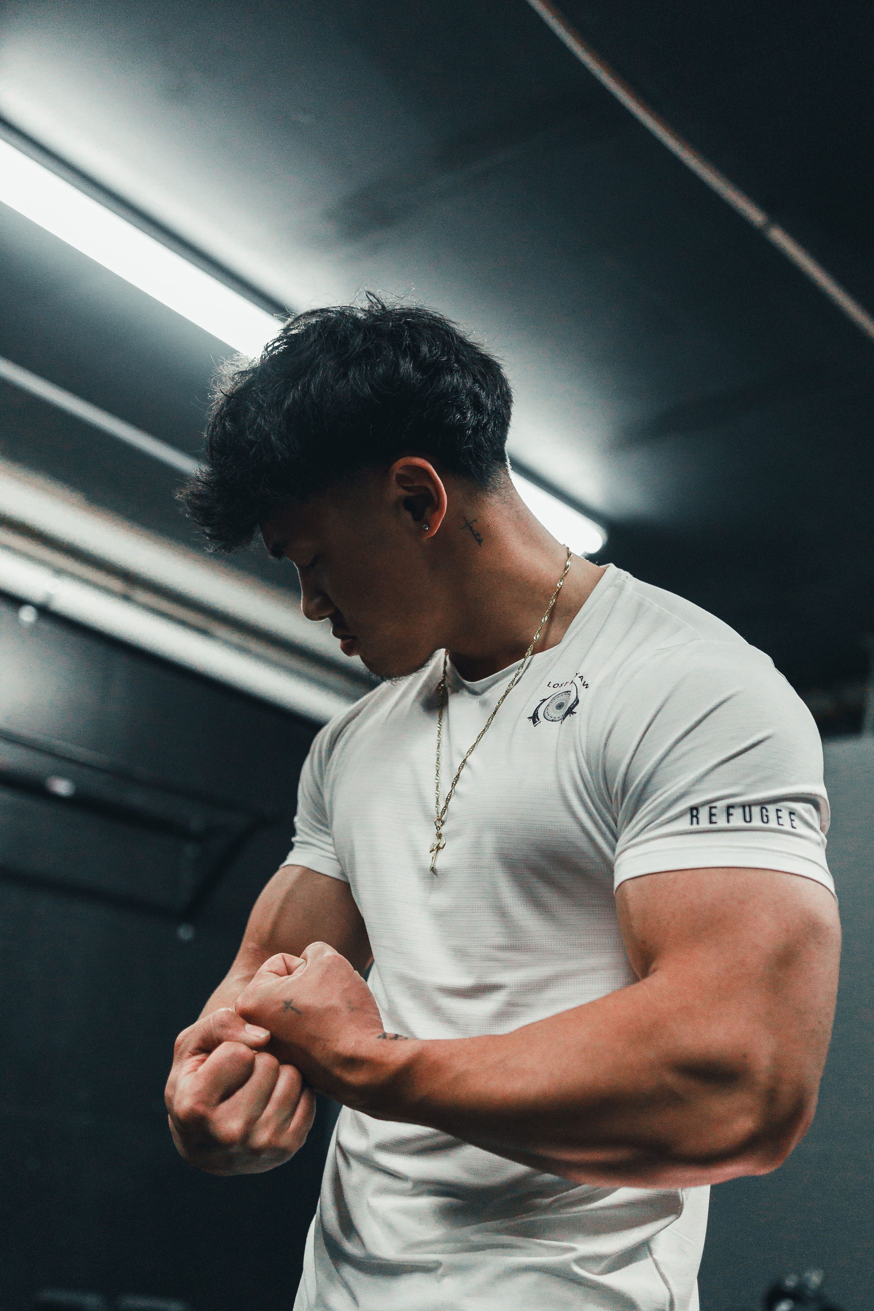 White Muscle Fit T-Shirt