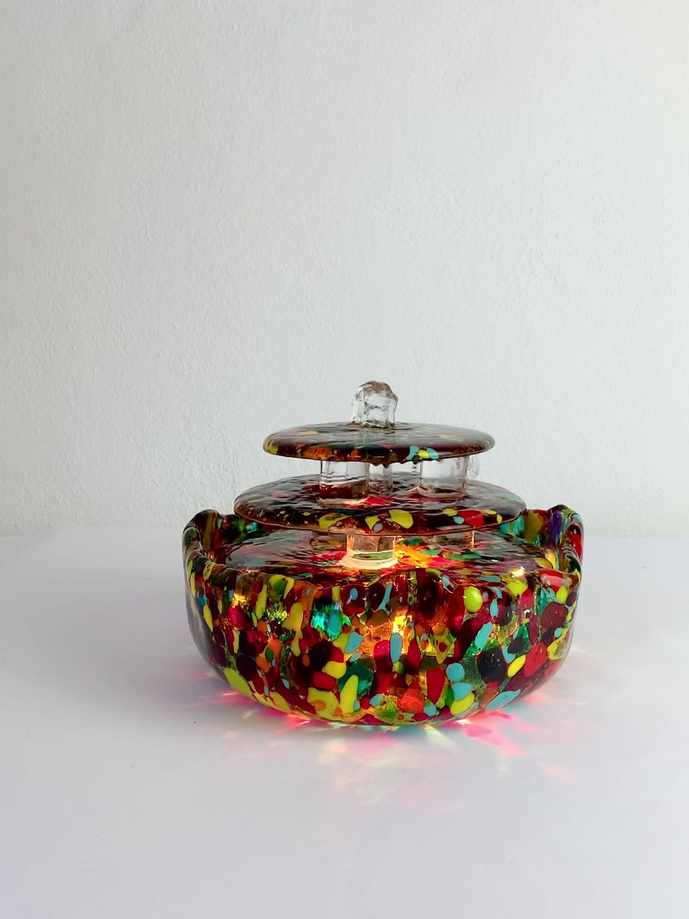 Thumbnail: Confetti - Lighted Glass Water Fountain for Meditation & Pets