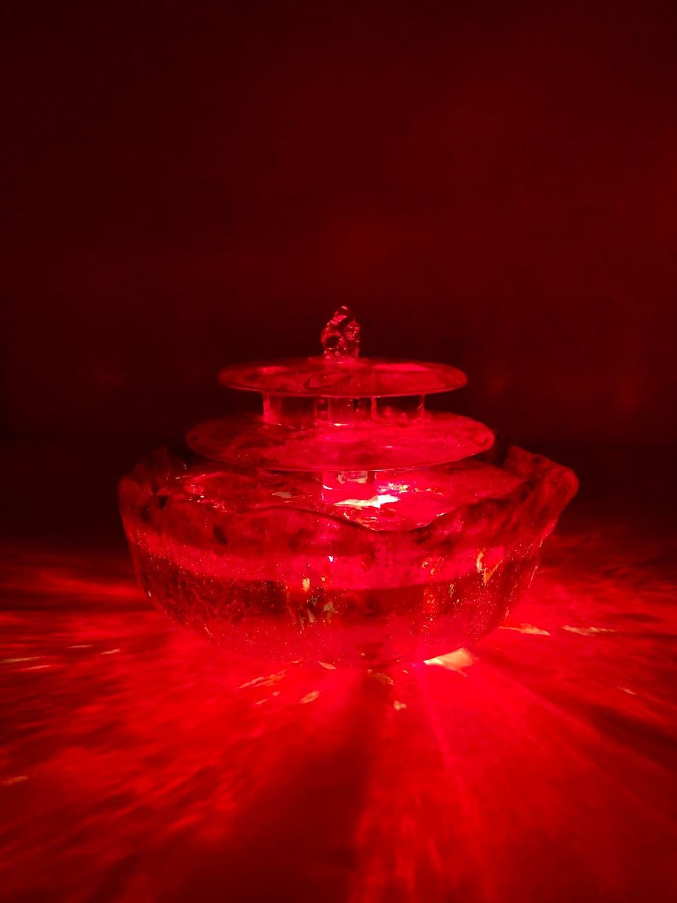Thumbnail: Erica Custom Order- Lighted Glass Water Fountain for Meditation & Pets