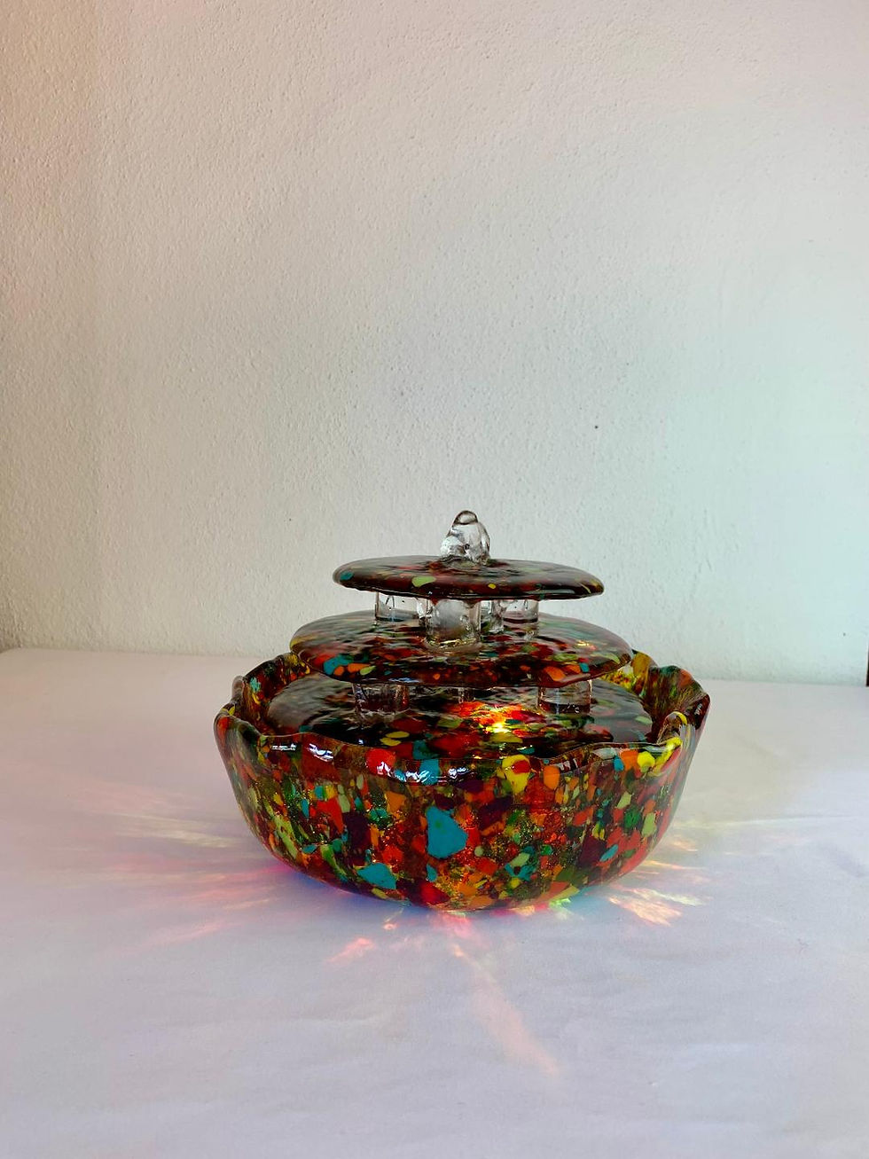 Thumbnail: Confetti - Lighted Glass Water Fountain for Meditation & Pets
