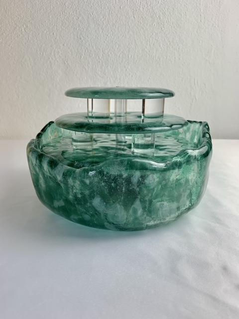 Thumbnail: Sea Foam- Lighted Glass Water Fountain for Meditation & Pets