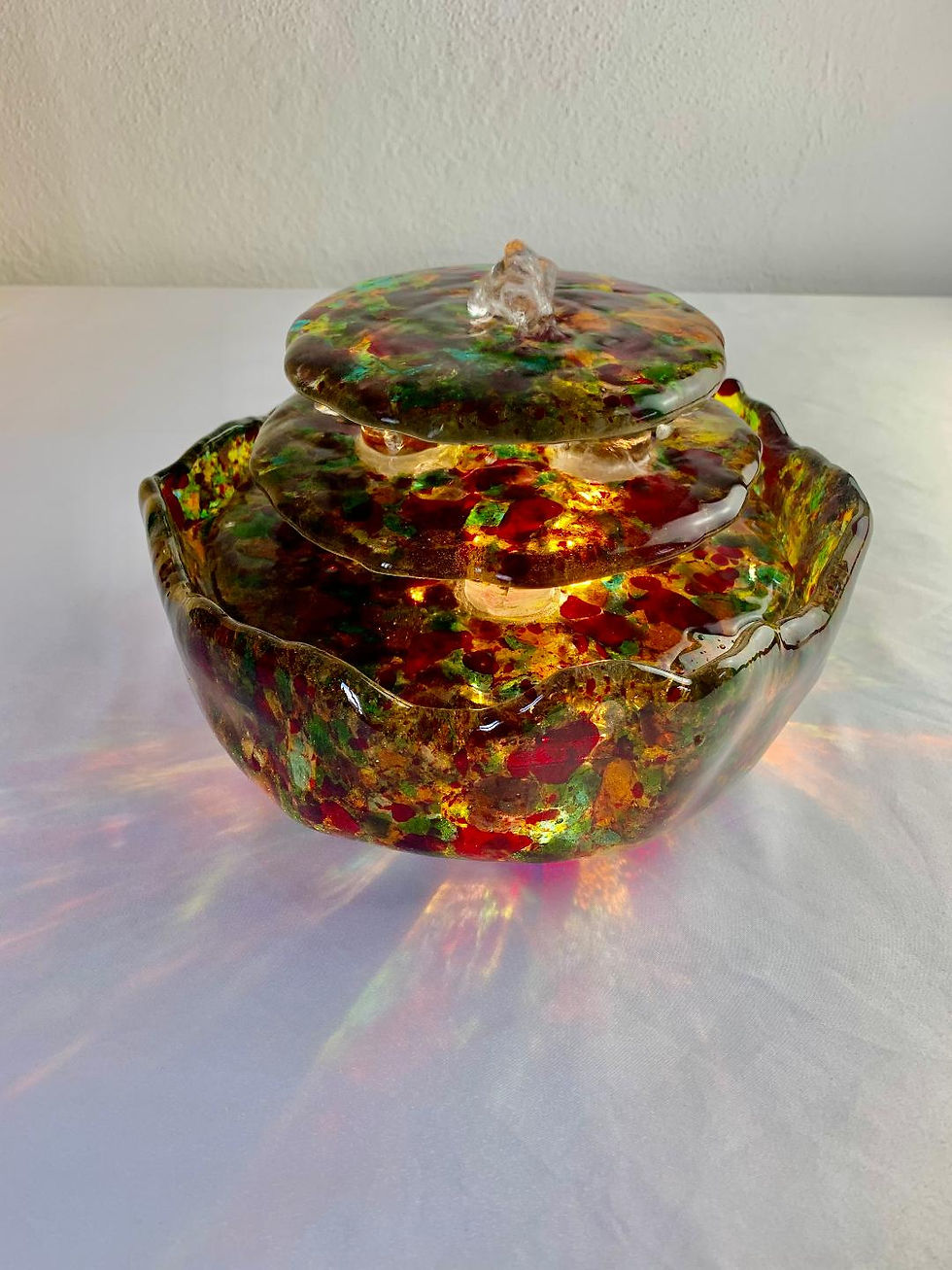 Thumbnail: Confetti - Lighted Glass Water Fountain for Meditation & Pets