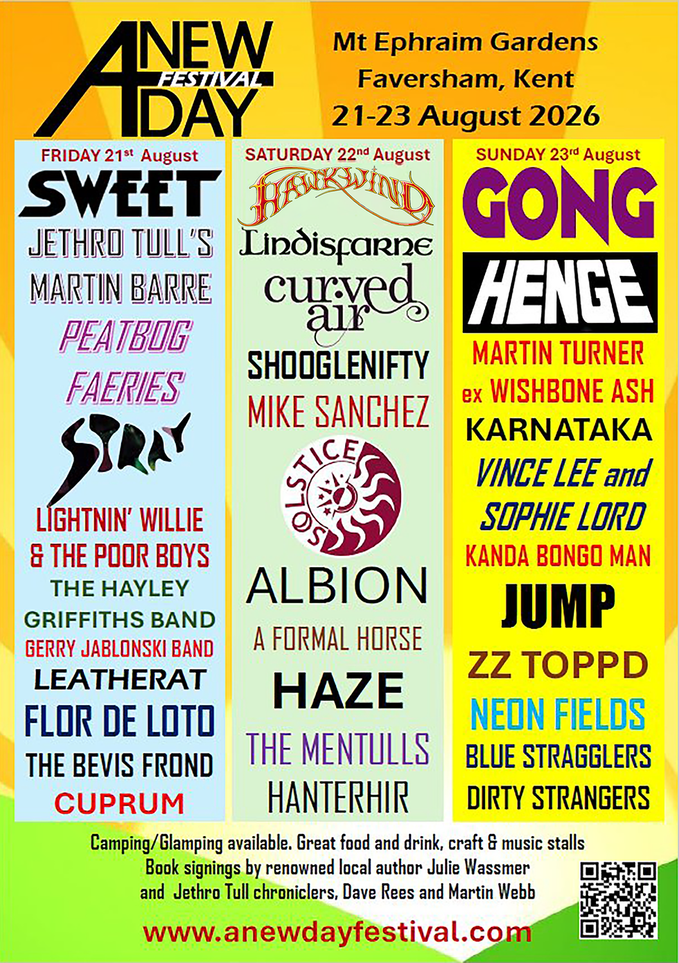 A NEW DAY FESTIVAL - DAILY LINE UPS