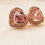 Thumbnail: Pink Stone Heart Earrings 