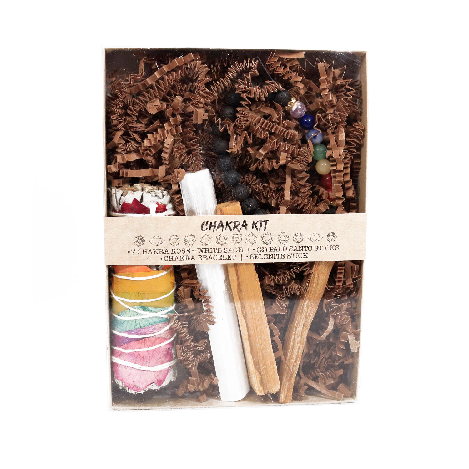 Smudge Kit - 7 Chakra Crystal Kit