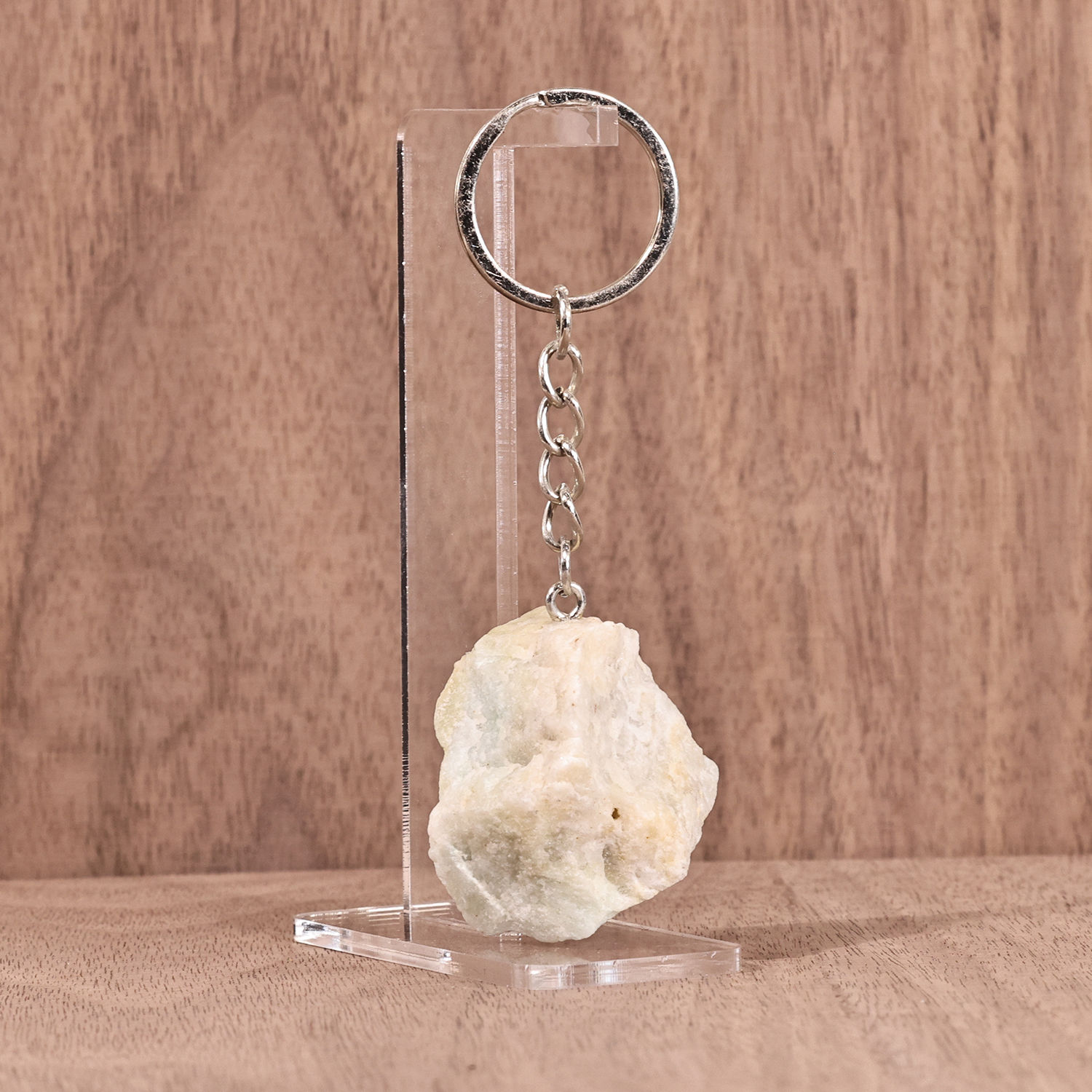 Raw Amazonite Keychain