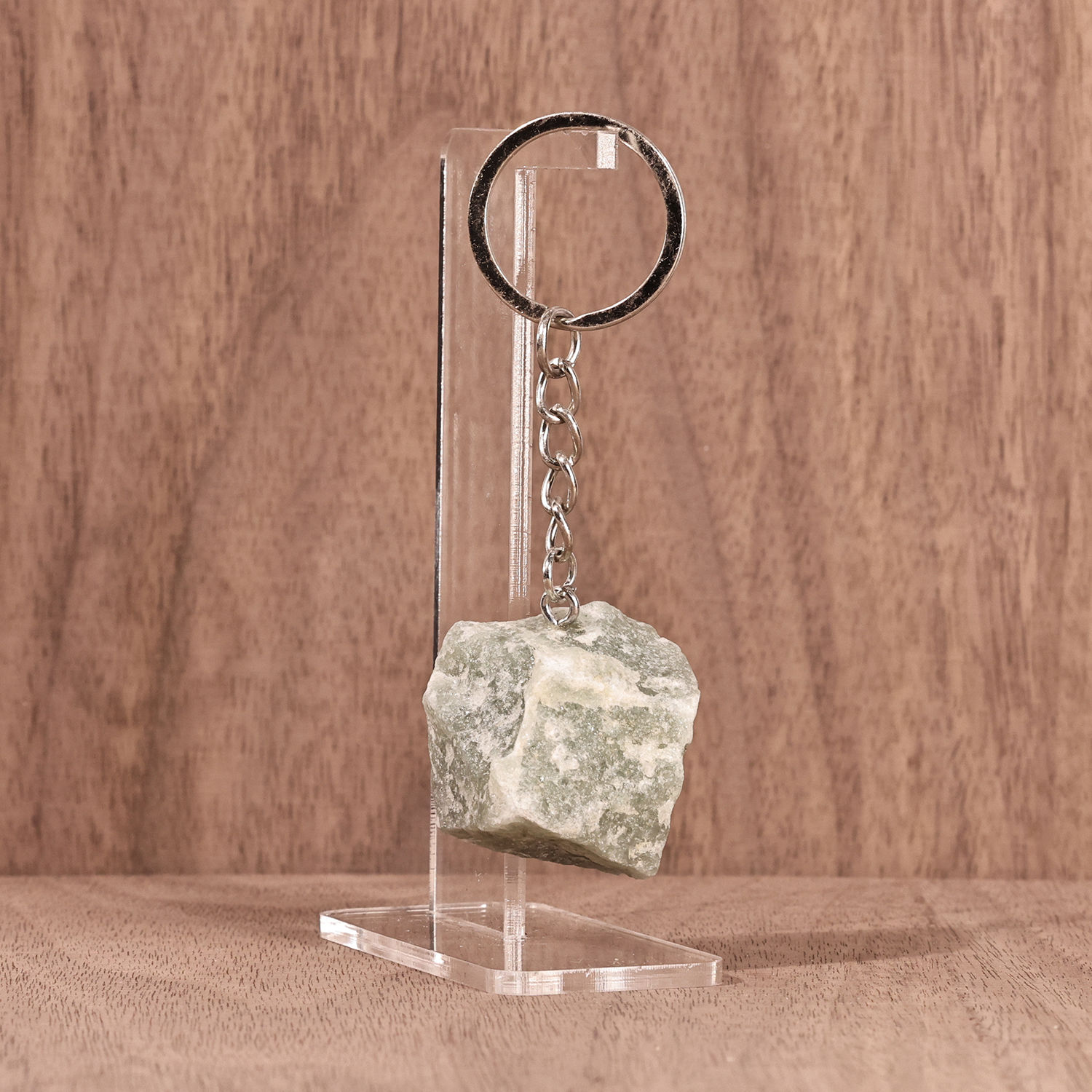 Raw Green Aventurine Keychain